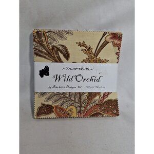 Wild Orchid Charm Pack by Blackbird Designs for Moda Fabrics, 5" x 5",